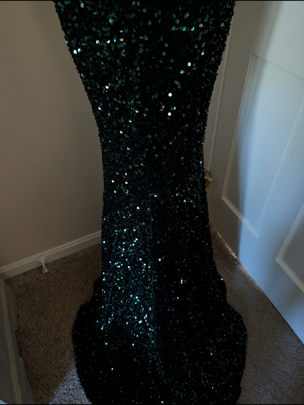 NWT Portia & Scarlett Emerald Green Sequin Formal Gown Dress Size 2 - Picture 5 of 8